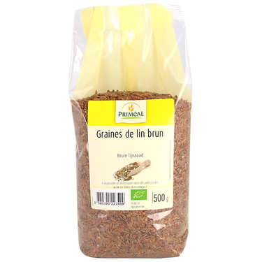Brown organic linen seeds - 500g Brown organic linen seeds - 500g