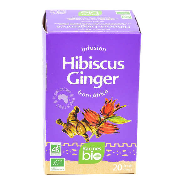 African Organic HibiscusGinger Herbal Tea Racines