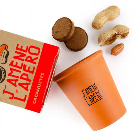 Radis et Capucine - Pot de culture "J'amène l'apéro" : graines de cacahuètes