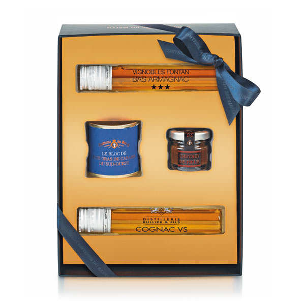Coffret foie gras, cognac et armagnac - - le coffret