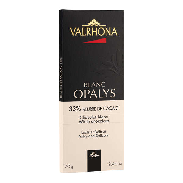 Tablette de chocolat blanc Opalys 33% - Valrhona
