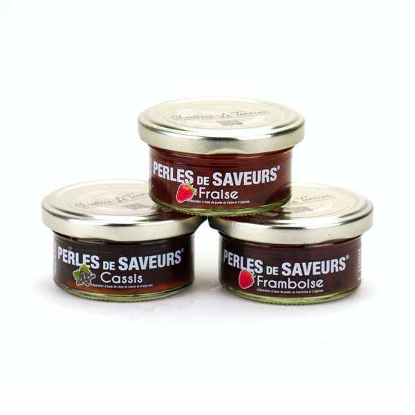 Assortiment de perles de saveur aux fruits rouges - lot 3 verrines