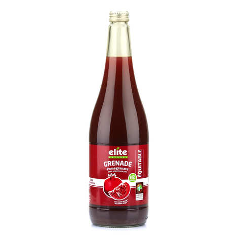 Elite Naturel - Pur jus de grenade bio et équitable bouteille verre