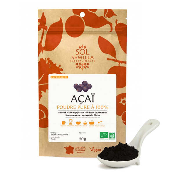 Powder of Organic Raw Açaï - Sol Semilla