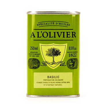 Huile d'olive vierge extra au basilic Huile d'olive vierge extra au basilic