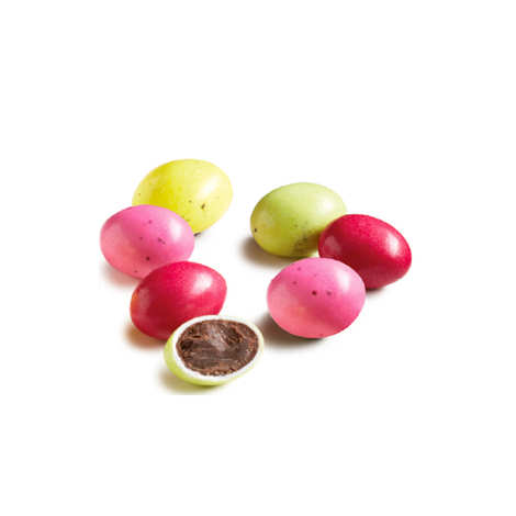 Dragées Médicis - Petits oeufs multicolores en chocolat noir et lait