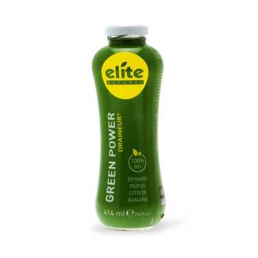 Jus detox Green Power bio et équitable - Epinard, persil, citron, banane Jus detox Green Power bio et équitable - Epinard, persil, citron, banane