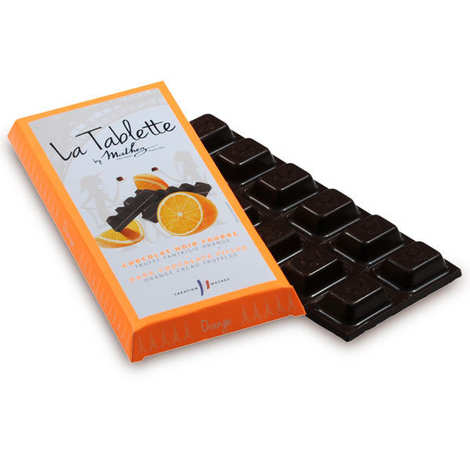 Dark Chocolate Filled With Orange Cocoa Truffles - Chocolat Mathez