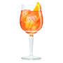 Aperol Stemmed Glass