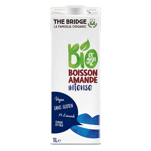 Lait d'amande bio et sans gluten - Brique de 1L