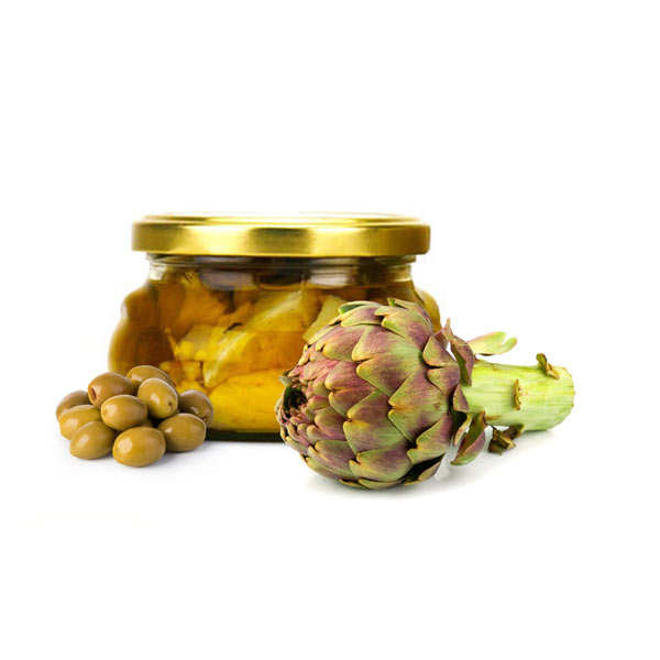 Artichauts et lucques à l'escabèche - Pot de 150g