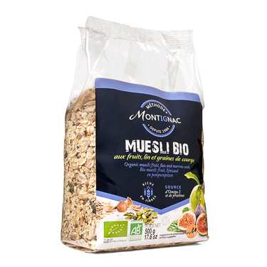 Muesli fruit, flax and marrow seeds - Montignac Muesli fruit, flax and marrow seeds - Montignac
