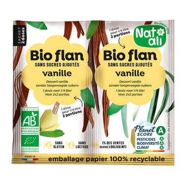 Bio flan non sucré parfum vanille Bio flan non sucré parfum vanille