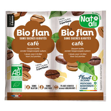 Bio flan non sucré parfum café Bio flan non sucré parfum café