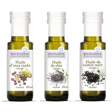 Assortiment d'huiles BioPlanète Assortiment d'huiles BioPlanète