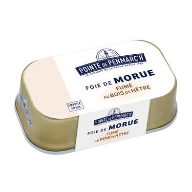 Foie de morue fumé au bois de hêtre ou d'aulne Foie de morue fumé au bois de hêtre ou d'aulne