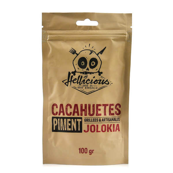 Cacahuètes au piment jolokia - Sachet de 100g