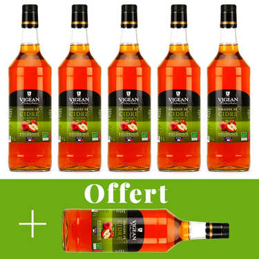 Organic Cider Vinegar Vigean - 5 + 1 free Organic Cider Vinegar Vigean - 5 + 1 free