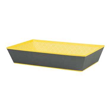 Rectangle Basket - Grey and Yellow Rectangle Basket - Grey and Yellow