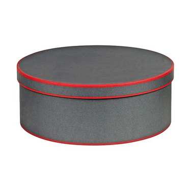 Round Hatbox - Grey and Red Round Hatbox - Grey and Red