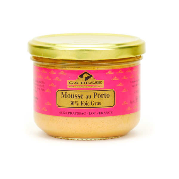 Mousse de canard au porto avec 30% de bloc de foie gras - bocal 185g