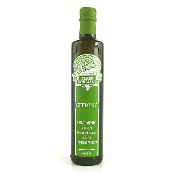 Extra virgin olive oil with fresh lemons Terre Bormane