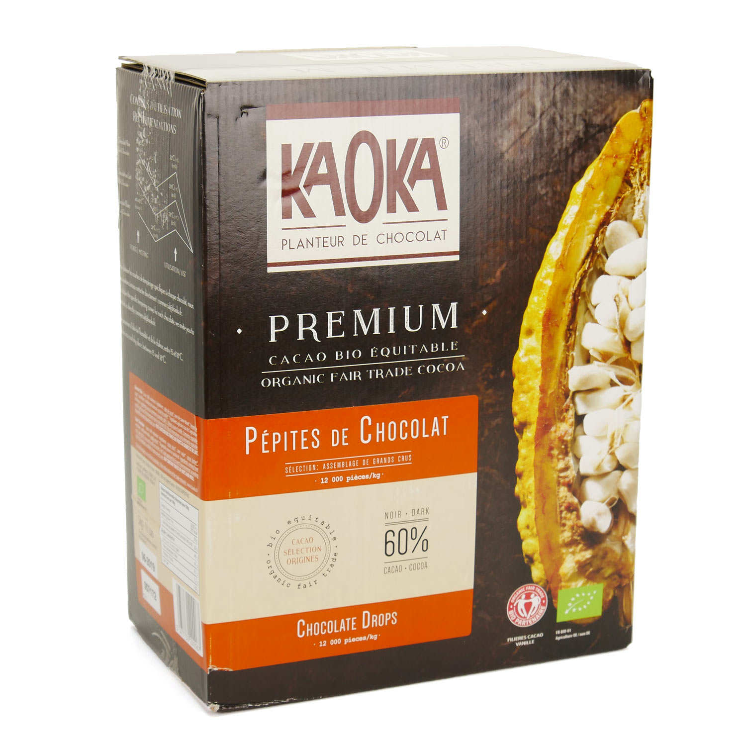 Pépites de chocolat noir 60 bio Kaoka