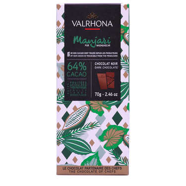Bar of Dark Chocolate Manjari Madagascar 64% - Valrhona Bar of Dark Chocolate Manjari Madagascar 64% - Valrhona