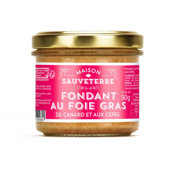 Fondant au foie de canard et aux cèpes (20% foie gras) - 3 verrines de 90g