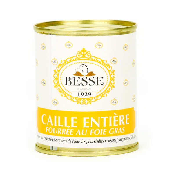 Caille entière fourrée au foie gras 30% de foie gras - Boite 130g