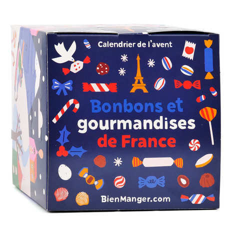 BienManger.com Calendriers - Calendrier de l'Avent Bonbons et Gourmandises de France - Décor Jeux d'Hiver