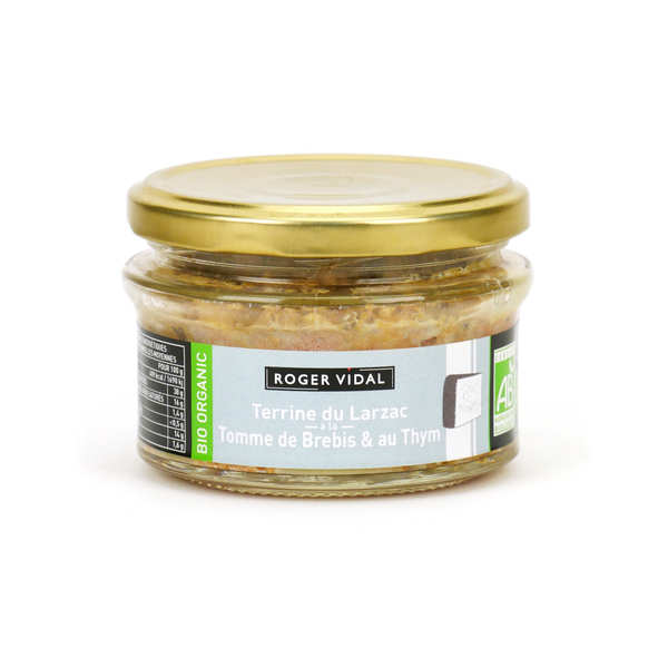 Terrine du larzac à la tomme de brebis et au thym bio - 3 verrines de 130g