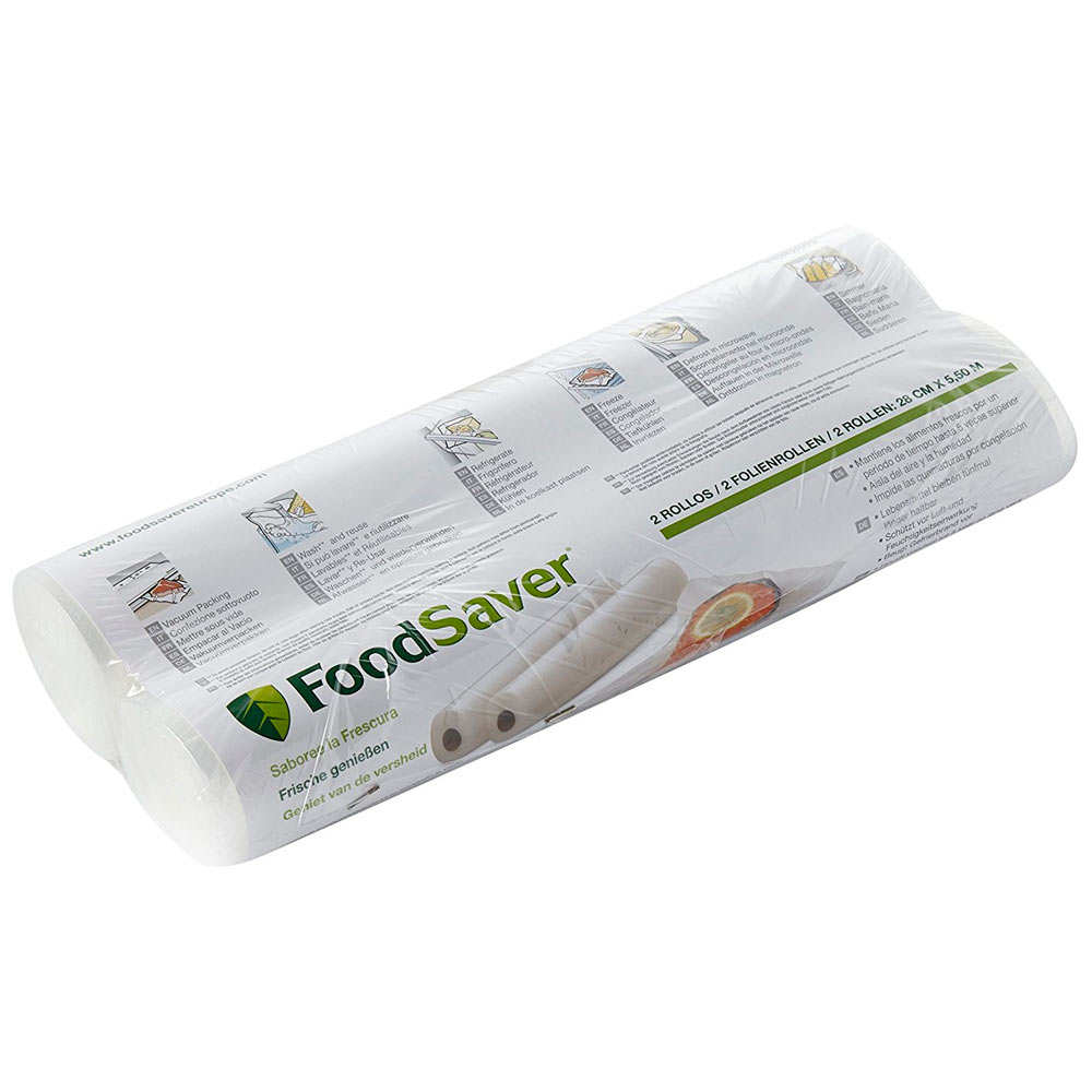 2 rouleaux FoodSaver® pour mise sous vide 28cm x 5.5 m FSR2802