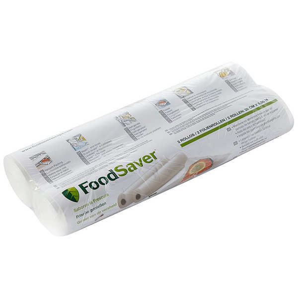 Rouleaux De Mise Sous Vide FoodSaver | Pack 2x20cm (6.7m) + 2x28cm (5.5m) | Pour Conservation Aliments