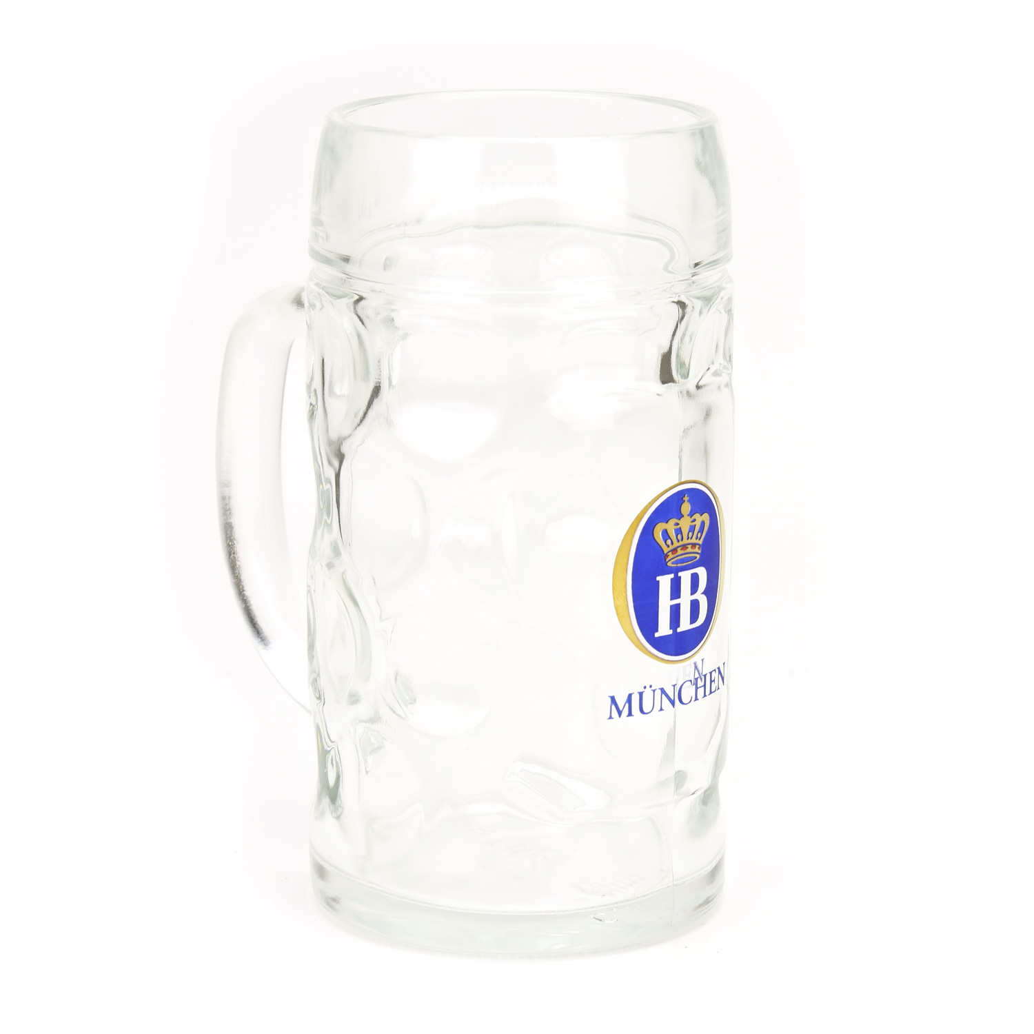 Chope à Bière Ancienne Hofbräuhaus Munich HB (~1910) - Peinte à La Main, Couvercle ~1915