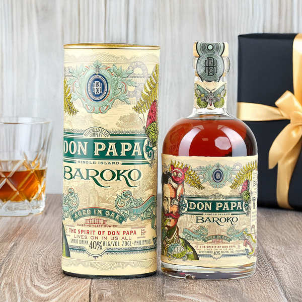 Don Papa Rum tasting gift box with 2 glasses - BienManger Paniers