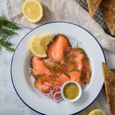 Marinated Organic Salmon with Dill