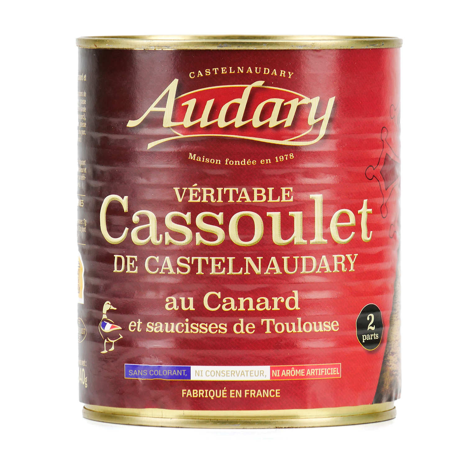 Véritable Cassoulet de Castelnaudary au canard et saucisses de Toulouse en  boîte - Audary Castelnaudary