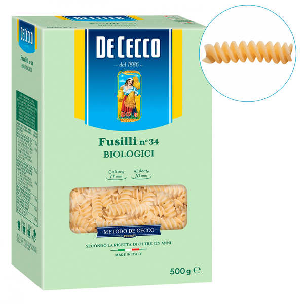 Fusilli bio n°34 De Cecco - Sachet 500g