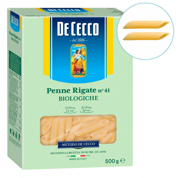 Organic Penne Rigate De Cecco - De Cecco