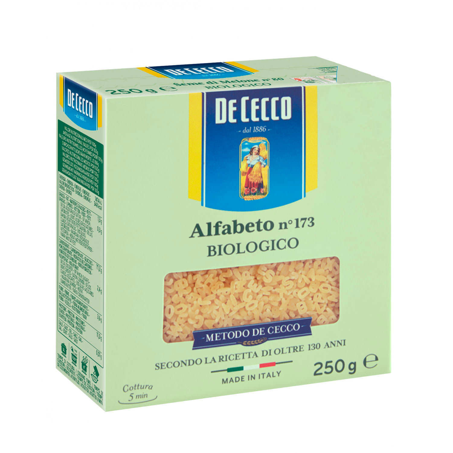 Organic Alphabet Pasta De Cecco - De Cecco