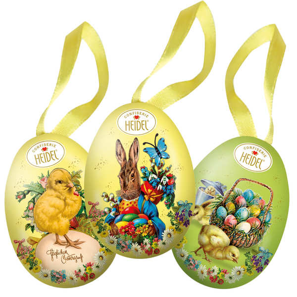 Little Decorated Egg Garnished with Milk Chocolates - Confiserie Heidel