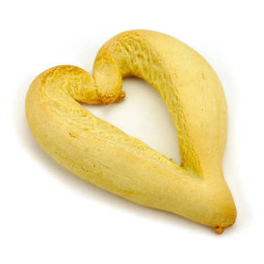 French Biscuits With Orange Blossom in Heart Shape French Biscuits With Orange Blossom in Heart Shape