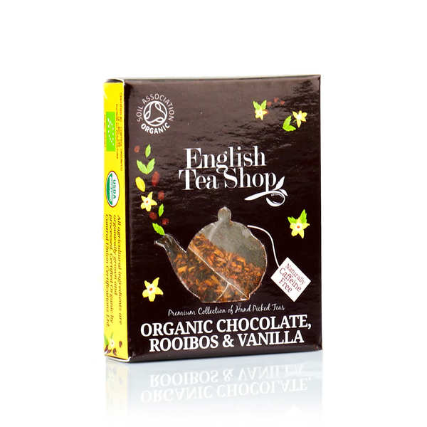Thé rooibos chocolat et vanille bio - sachet individuel - le sachet pyramide