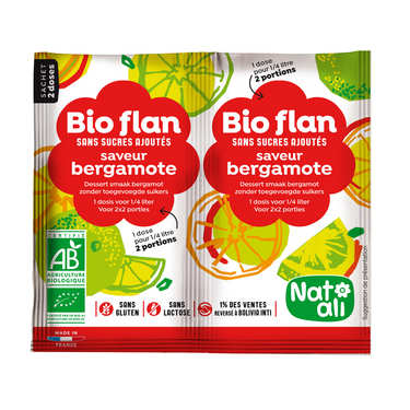 Bio flan non sucré parfum bergamote Bio flan non sucré parfum bergamote