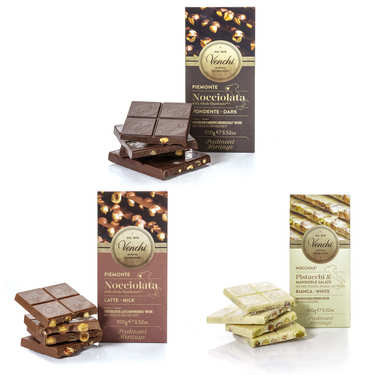 Trio de tablettes de chocolat italien Venchi Trio de tablettes de chocolat italien Venchi