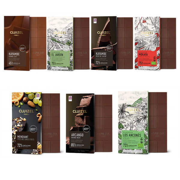 Discovery assortment of Cluizel chocolate bars - Cluizel