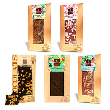 Assortiment découverte tablettes de chocolat Bovetti Assortiment découverte tablettes de chocolat Bovetti