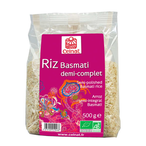 Riz basmati demi-complet bio - Sachet 500g