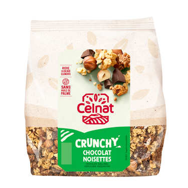 Crunchy au chocolat noir et à la noisette bio Crunchy au chocolat noir et à la noisette bio
